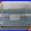 Folding rolling metal steel wire mesh warehouse storage cage