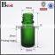 5ml frosted green small glass oil bottle wholesale with big head dropper