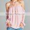 polyester 100% Chiffon Off-Shoulder Top Womens Shirt