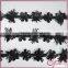 Leather beaded fabric lace trimming, 3d fabric flower lace trim for dress,blouse
