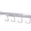Metal Waterfall Powder Coating Wall System Post 5 Hooks Faceout Slatwall Bracket