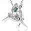 deer shape zircon pendant 925 sterling silver pendant jewelry