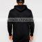 Mens 100% Cotton Pocket Customized Wholesale Plain Black Hoodie