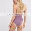 Hot Summer Sexy Women Cut Out Back Halter Bodysuit Plain Style Silm Fit Playsuit Custom Design One Piece Jumpsuit