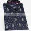 2017 new summer mens long sleeve printing stitching 100% cotton casual flower shirt