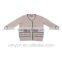 2014 V-neck cotton girl stripes cardigan sweater
