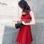 Z&M Women's 2017 sex babydoll dress taobao dress evening dress red short