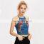 Embroiedered design secy tank top, ladies fashion cami clothing