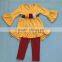charming stripe ruffle girls cotton boutique clothes