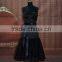 IN STOCK Black Off-The-Shoulder Sleeveless Party Dress Short Prom 16 Dress Evening Dress SE03
