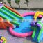 Commercial Inflatable water park 2 in 1 Big party used swimming pool slide
