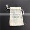 Pure white cloth bag with stronger rope tied with custom logo