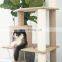 High-end 140cm height tall cloth cat climbing tree frame sisal cat scratching tree with cat nest