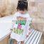 Girls' medium and long T-shirt 2020 spring and autumn new children's Korean version children's long sleeve letter printed crew