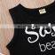 Baby Girls Clothes Sets Letter Sleeveless Vest Tops+Leopard Patchwork Skirts Summer Clothing Set