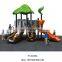 Amusement Preschool children plastic swing and slide set outdoor playground equipment