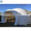 Round LED outdoor camping air cube inflatable yurt tents with tunnel
