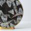 European Simple Style Black Splicing Color Stone Ceramic Storage Vases With Modern Metallic Lid Decoration In Living room