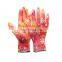 SunnyHope colorful customized nylon liner 13g nitrile cheap safety work glove for gardening