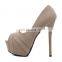 women good quality great design high heel peep toe solid heel pumps platform sandals shoes