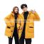 Men's down jacket mid-length white duck down couple hooded down coat tooling cotton long down jacket bubble coat