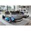 Modern living room furniture led lighting sectional sofas l shape corner sofa bed