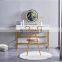 makeup desk Modern white wooden Iron fram dressing table with two drawers