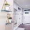 Indoor small flower plant organize wall solid wooden floating shelf bracket