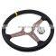 JDM racing 15 inch steering wheel for sale , Billet titanium spoke custom steering wheels