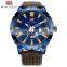 MINI FOCUS MF0150G Men's Fashion Casual Auto Date Leather Band Quartz Analog Watches