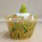 Custom Paper wholesale Wedding Cupcake Wrapper Laser Cut
