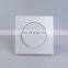 Yaki  fashion white round switch French Standard rectangular Shell light switch household Wall switch 2 gang