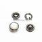 Best Selling Light Beautiful Strong Durable 10 mm Round Pearl Prong Snap Button Pearl Rivet For Clothing