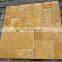 Hot Sale Premium Quality Gold Yellow Travertine Tile French Pattern Set Paver Made in Turkey Cem-FPT-05
