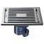 Gun gray invisible odor proof floor drain core stainless steel toilet bathroom long shower washing machine sewer artifact