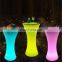 Luminous Outdoor Furniture Modern Colorful Led Bar Table High Cocktail Tables for Events LED Table Chairs for Party