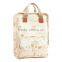 Brand Designer Flower Printing Diaper Backpack Waterproof Oilcloth Diaper Backpack Bags 2015