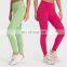 Top Selling Custom Good Quality High Waist No Front Seam Tiktok Best Peach Hip Leggings Pants Ladies Workout Gym Fitness Wear