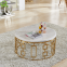 Modern Silver Stainless Steel Clear Glass Top Coffee Table for Home Hotel
