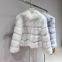 Winter Car Strips Sunset Sweet Wine Real Fox Fur Grass Coat Women's Short Style Young Fashion Coat