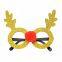Mayorista de gafas de Navidad con dise?os de mu?ecos de nieve con astas de caribú en 3D para decoraciones de fiestas