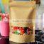 high quality design cookie packaging brown paper bag with window