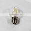 2016 new product hot selling! g45 led lamp 2w e14 220v-240v dimmable led filament bulb with CE&RoHS 2Years Warantty