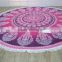 Round Beach Towels mandala peacock circle with terry