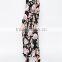 floral printed women dress long sleeves women dress OEM service