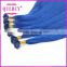 Silky Straight Wave Style and Pre-Bonded Hair Extension Type remy curly pre bonded hair extension