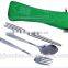 Stainless Travel flatware with spoon fork and chopsticks sets