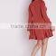 A-line plus size bell sleeve rust dress