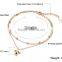 2015 Popular Design Adjustable Fashion Women Platinum Anklet With Charm