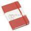 red pu address notebook with elastic band